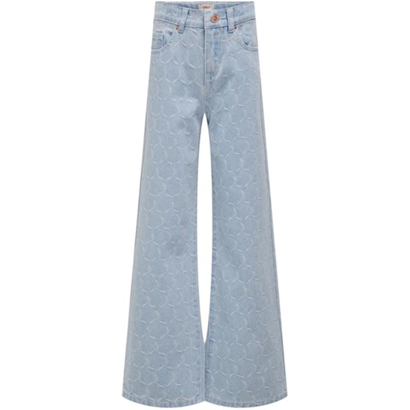 Lys blå Hope Eliza brede denimjeans fra Kids Only