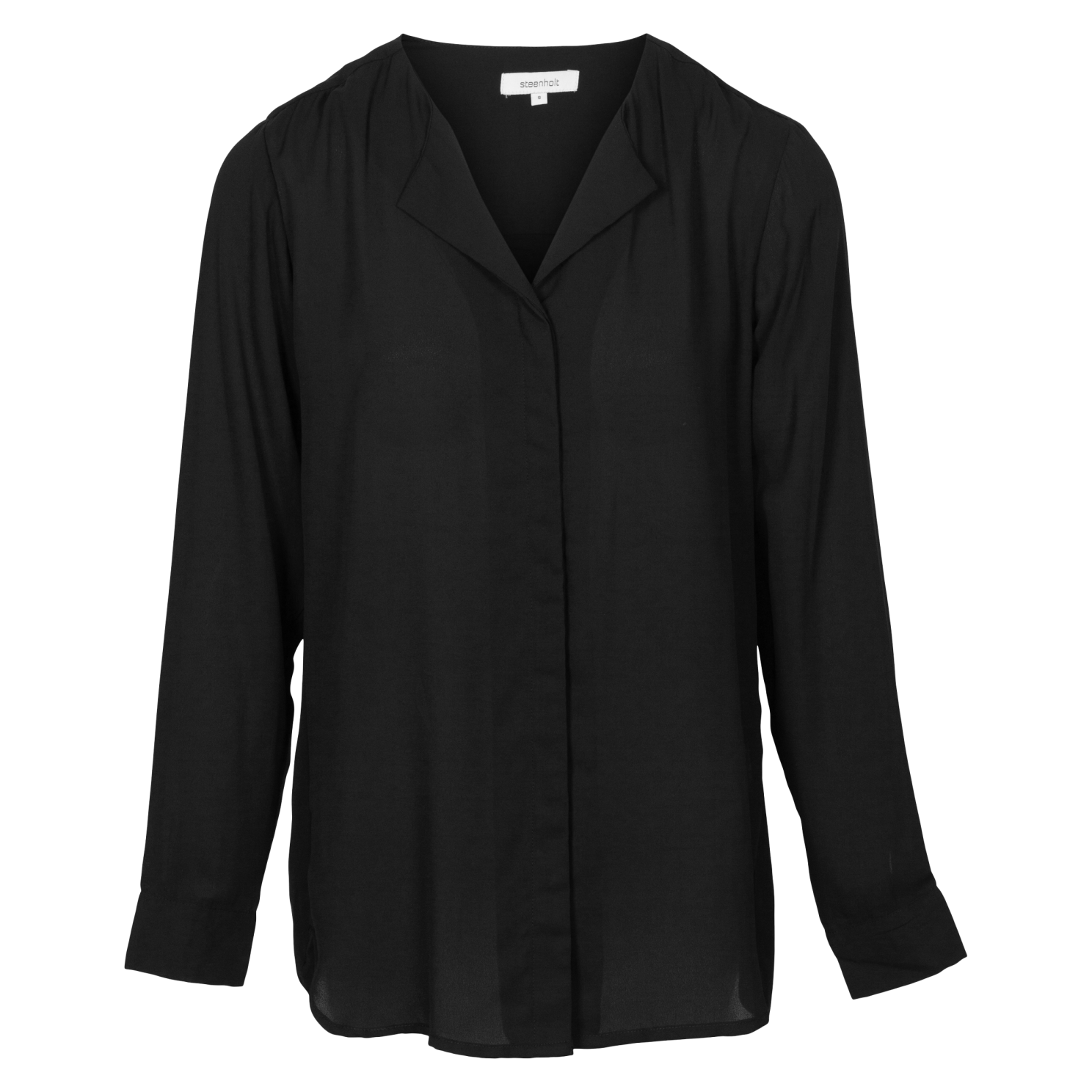 Clara Dame Bluse  Jet Black fra Steenholt hos dansk.dk 5712985398595