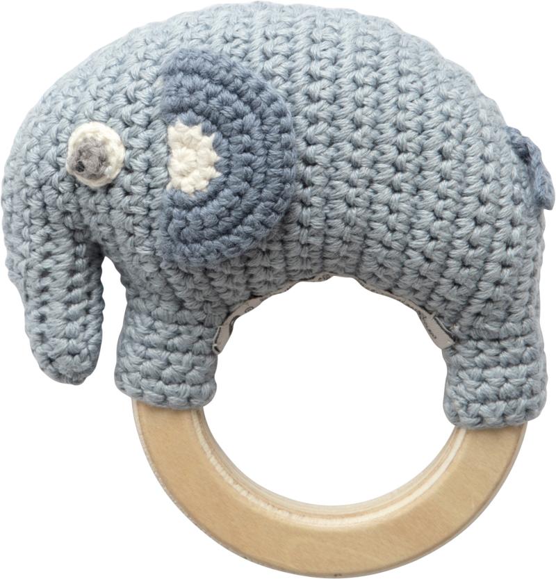 Hæklet Rangle På Træring, Fanto, Powder Blue fra Sebra