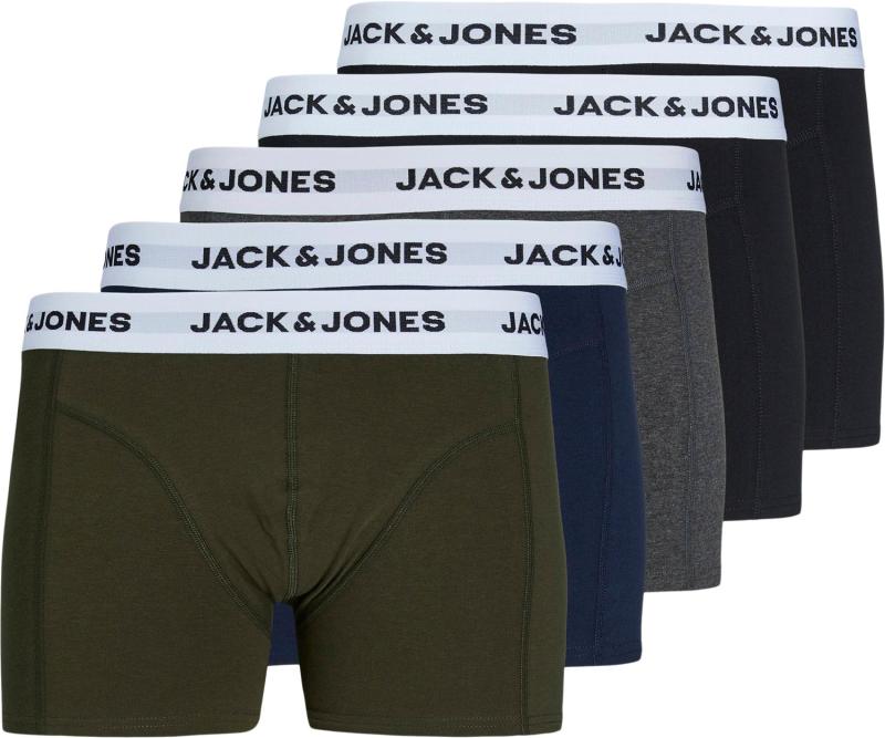 Jacbasic Hvide Trunks 5 Pak - Komfortabel Boxershorts