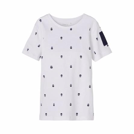 Tee Theodor i Hvid fra Name It - Drenge T-shirt