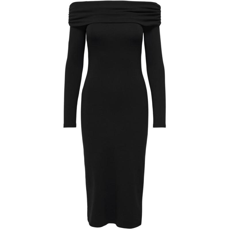 Smuk Off Shoulder Kjole i Sort fra Only - Fantastiske Tilbud!
