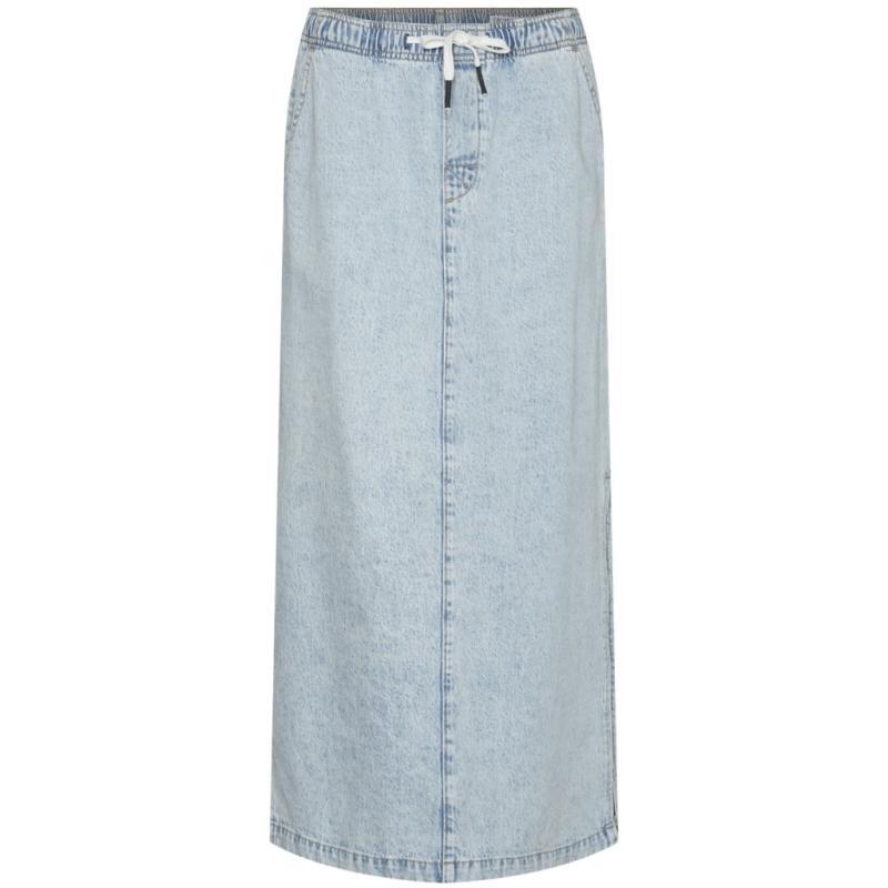 Smart dame nederdel i lys blå denim fra Vero Moda