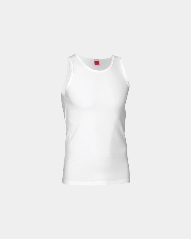 "Black or White" Tanktop i Hvid | Klassisk Pasform | Intimo.dk