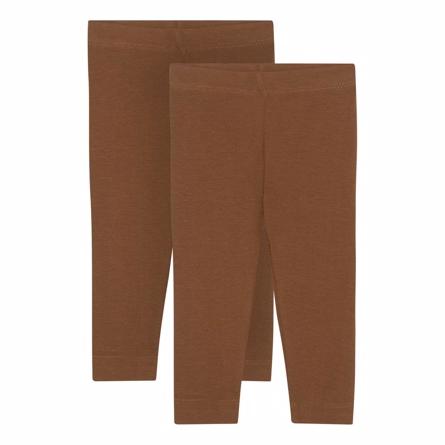 2-Pak Varm Brun Leggings fra Birkholm - Komfortabelt Valg