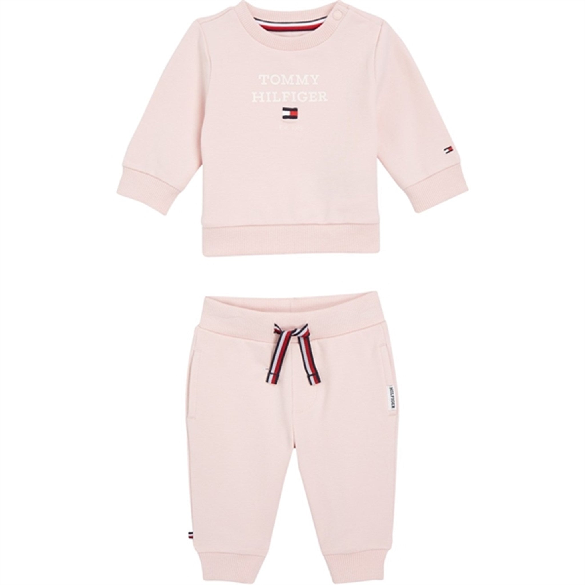 Tommy Hilfiger Baby Th Logo Sæt i Whimsy Pink