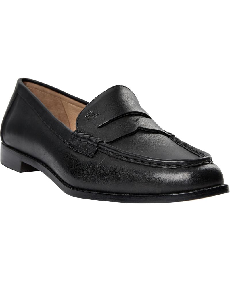 Wynnie Burnished Leather Loafer fra Lauren Ralph Lauren