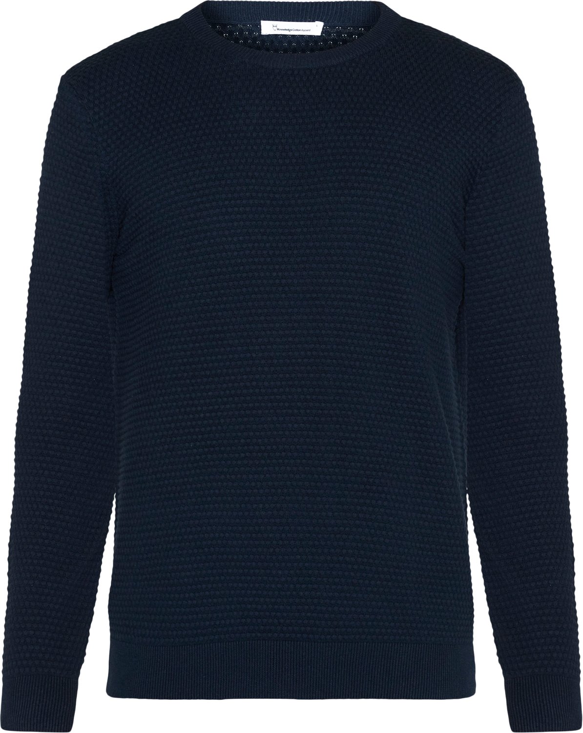 Vagn Regular Bubble Knit Crew Neck Regenerative Organic Certified   fra Knowledge Cotton Apparel
