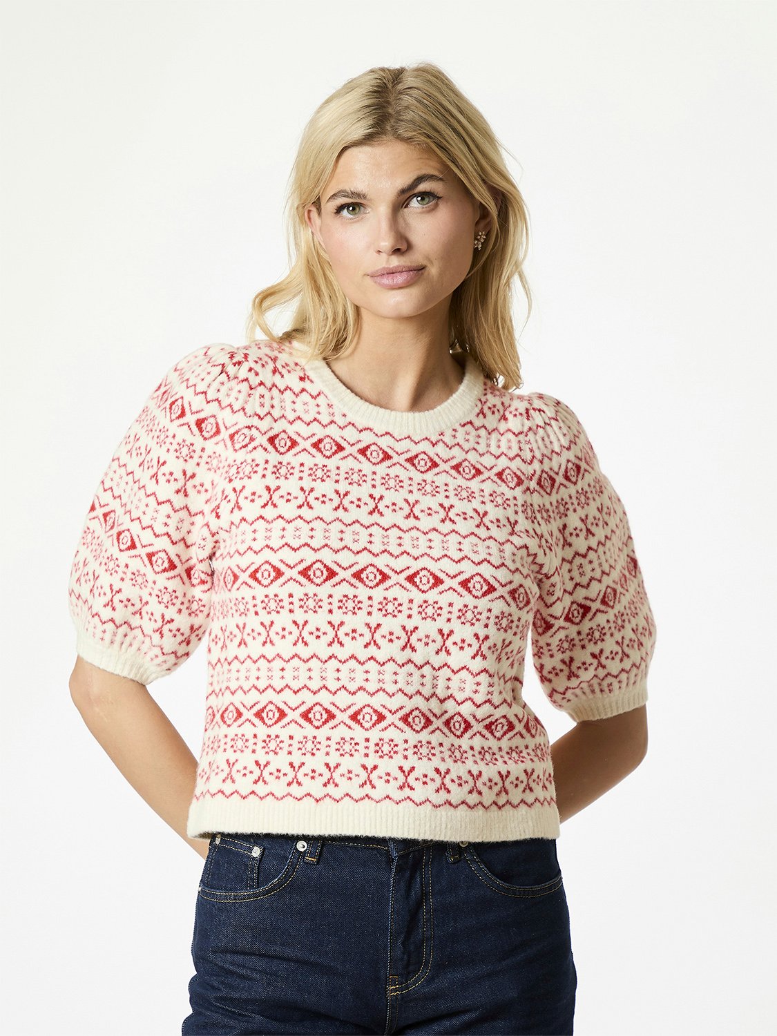 Abi Vintage Knit Blouse fra Neo Noir