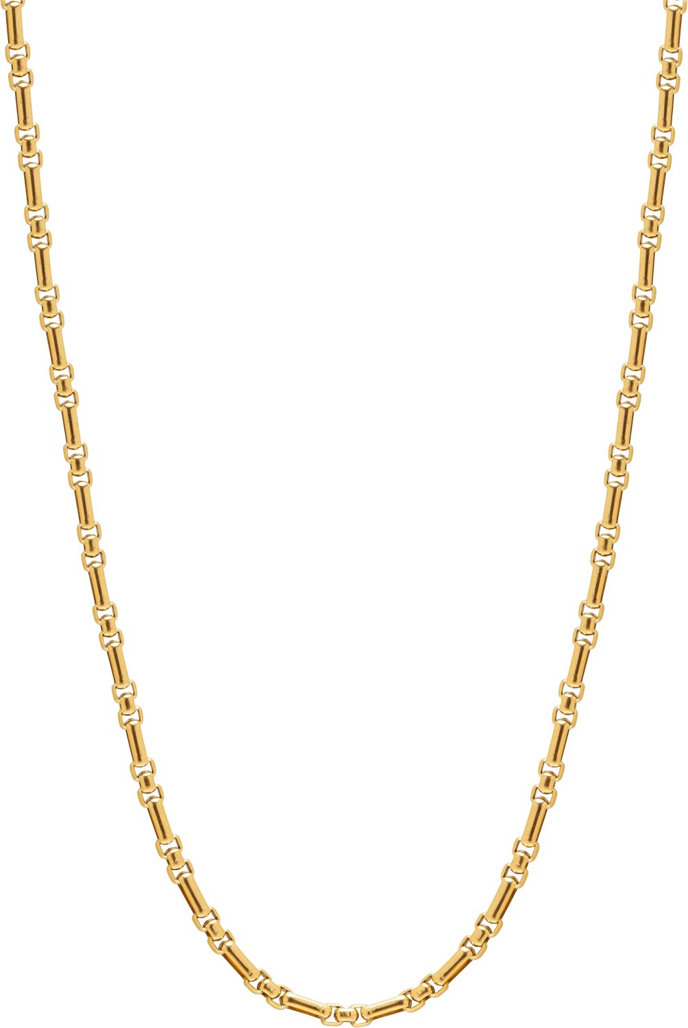 Men's Gold Modern Figaro Belcher Chain fra Nialaya