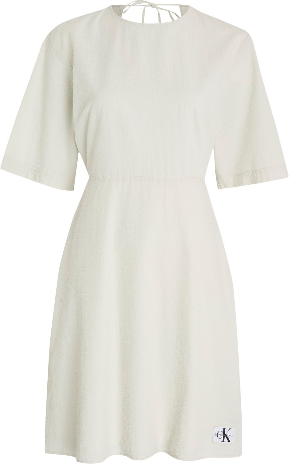 Back Detail Seersucker Dress fra Calvin Klein
