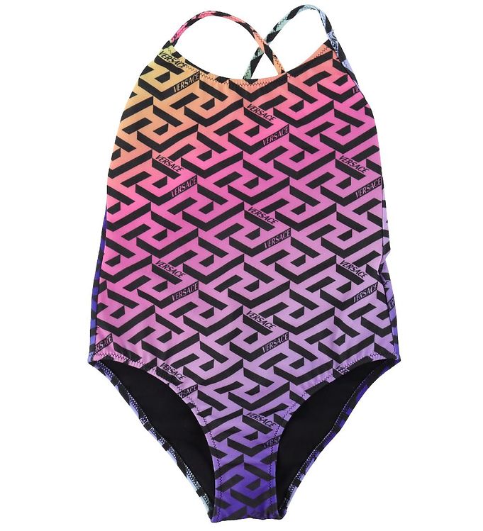 Badedragt   Fuchsia M. Sort fra Versace