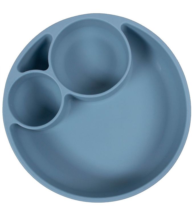 Tallerken   Silikone   Ruminddelt   Powder Blue fra Filibabba