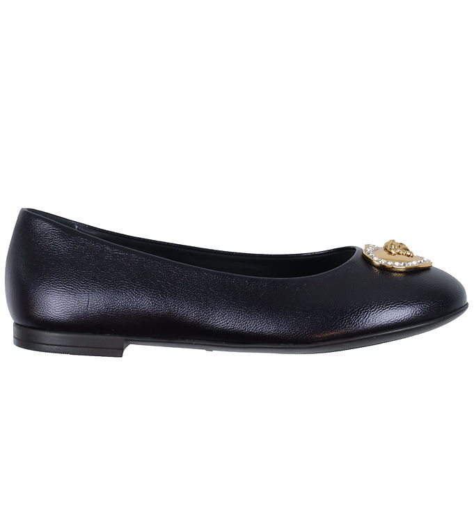 Ballerinasko   Sort M. Hjerte fra Versace