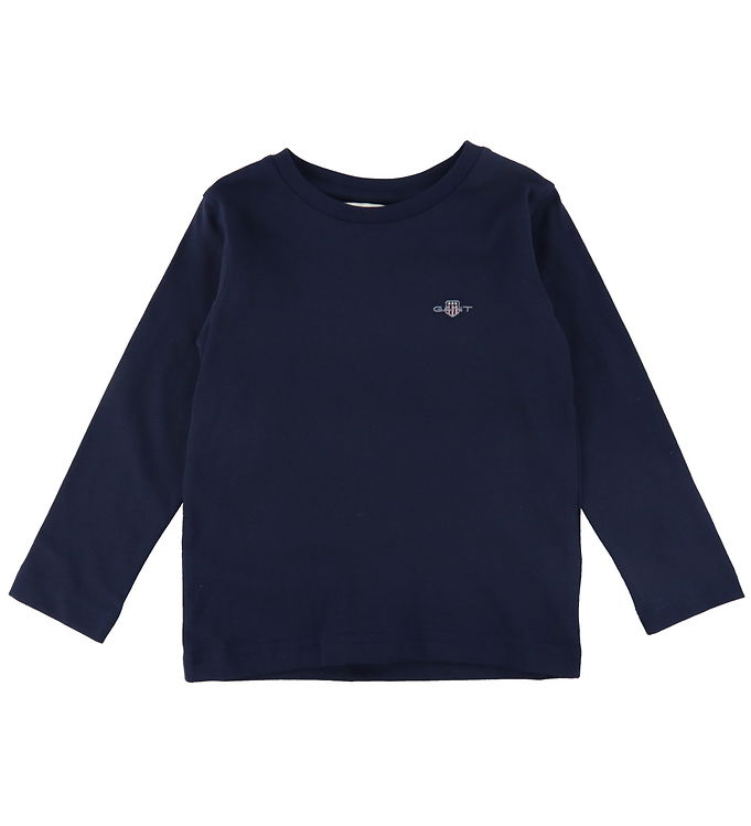 Bluse   Shield   Evening Blue fra Gant