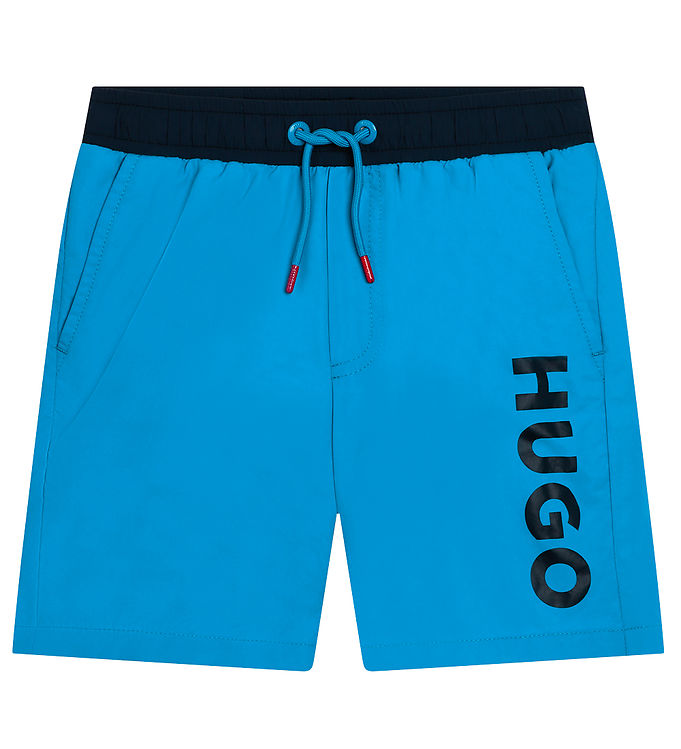 Badeshorts   Electric Blue M. Navy fra Hugo