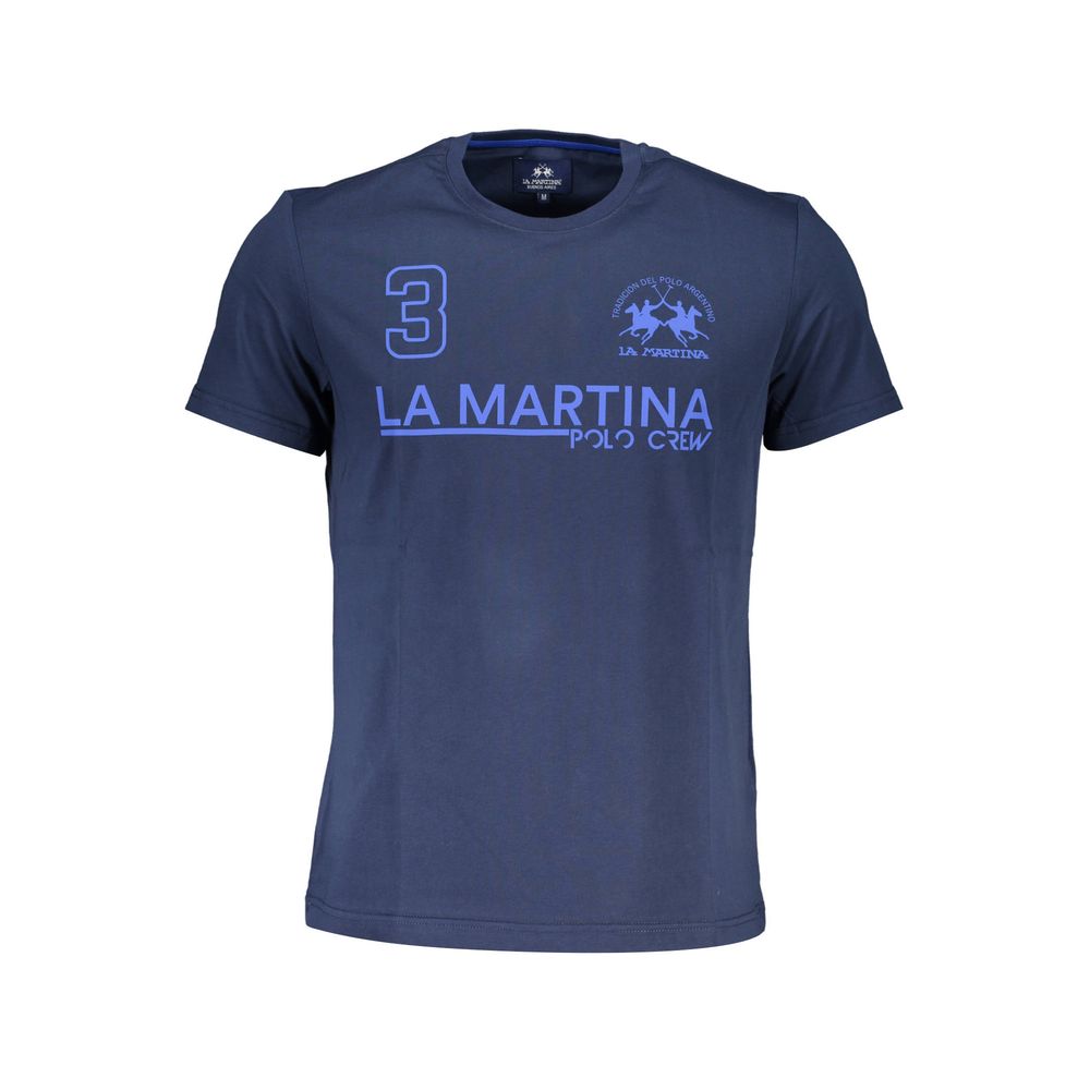 Blue Cotton Men Shirt fra La Martina hos Modeoutlet 7613431458499