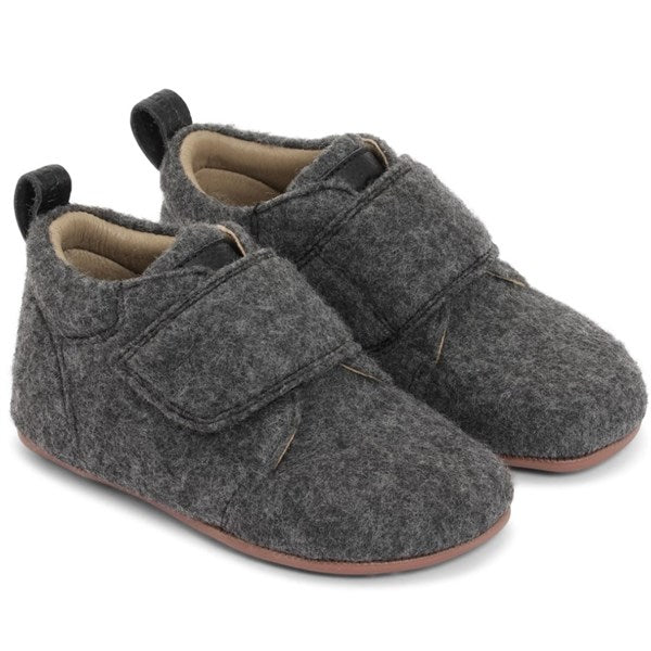 Tannu Wool Hjemmesko Dark Grey   Str. 19 fra Bundgaard
