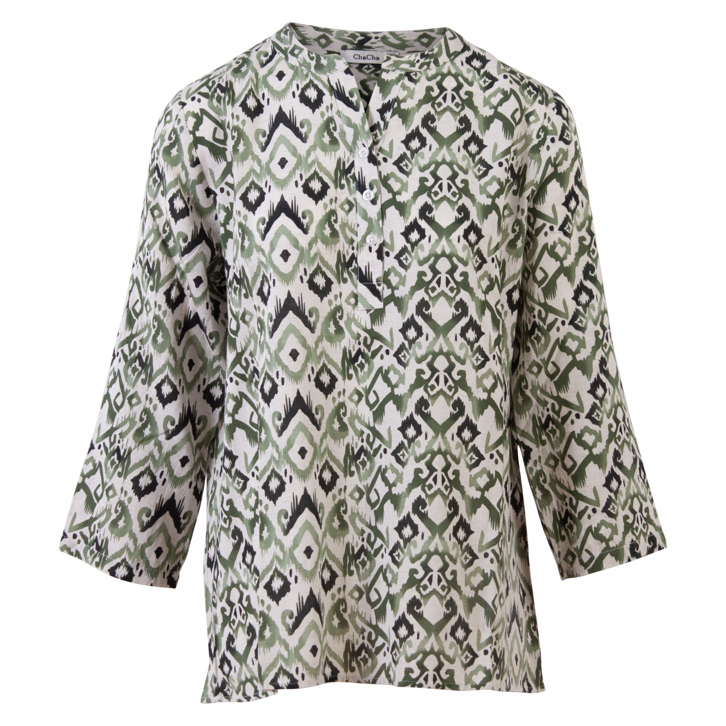 Dame Bluse  Green Combi fra Chacha hos dansk.dk 5714470172093