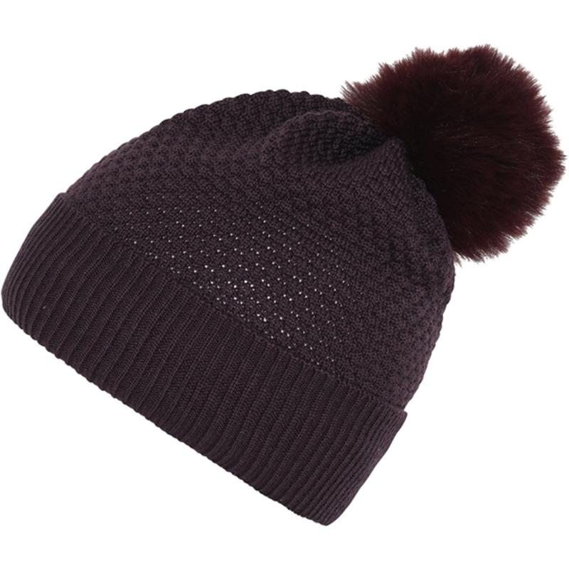 97502 Oslo Uld Beanie   Fake Fur Plum Perfect   Str. 47 49 fra Mp Danmark