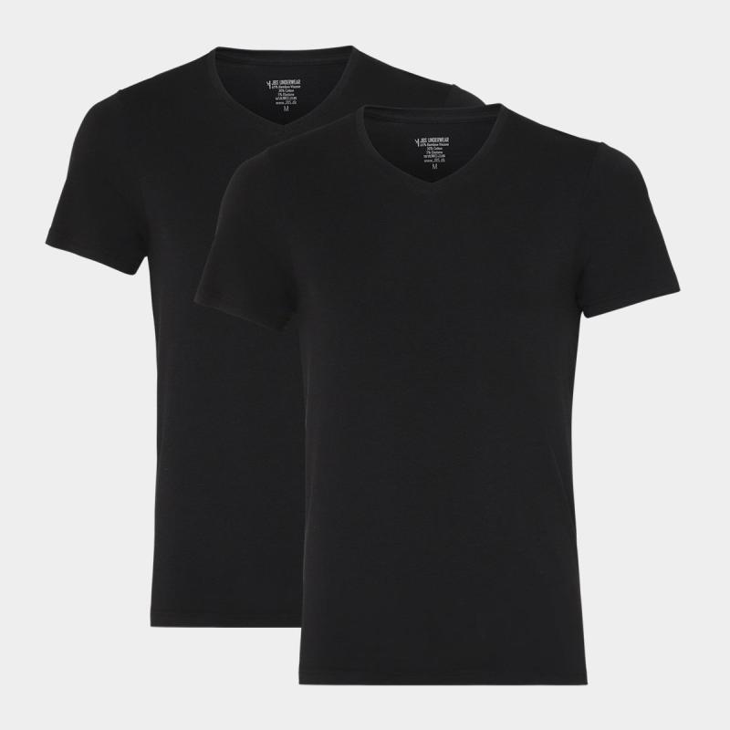 ækker  Hals Shirt Sort Lavet Bambus Som Kommer  Pak, fra Jbs hos Bambustøj.dk 5709405847245
