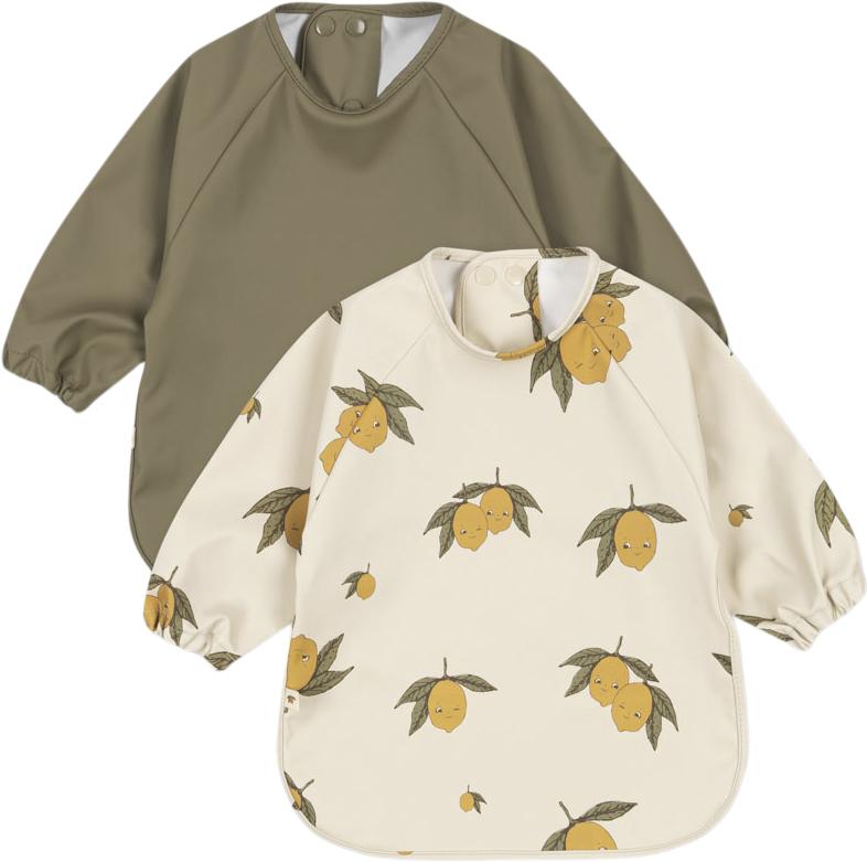 2 Pack Dinner Bib With Sleeves fra Konges Sløjd