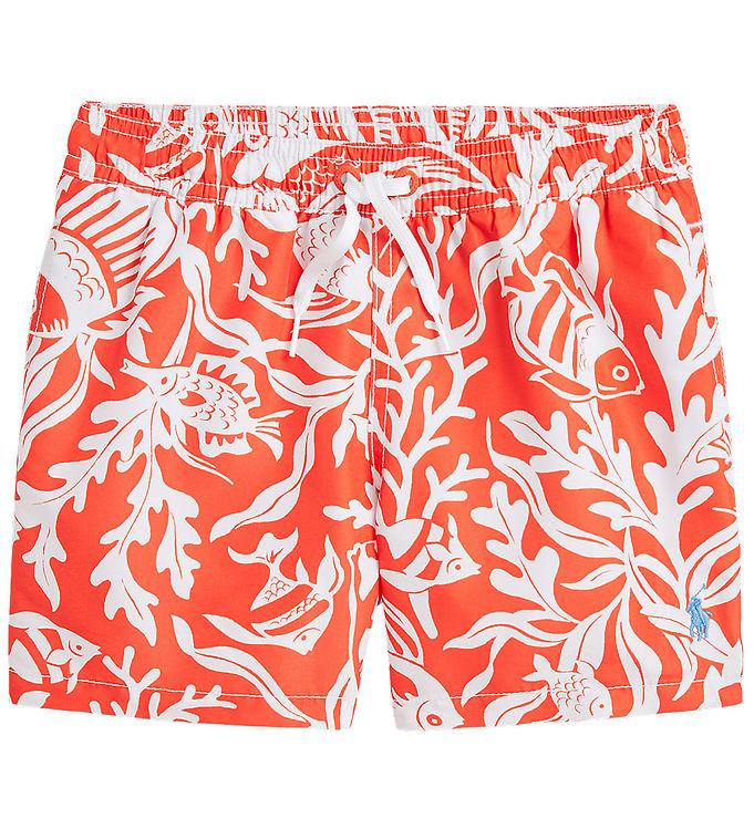 Badeshorts   Travler   Orange Hvid fra Polo Ralph Lauren