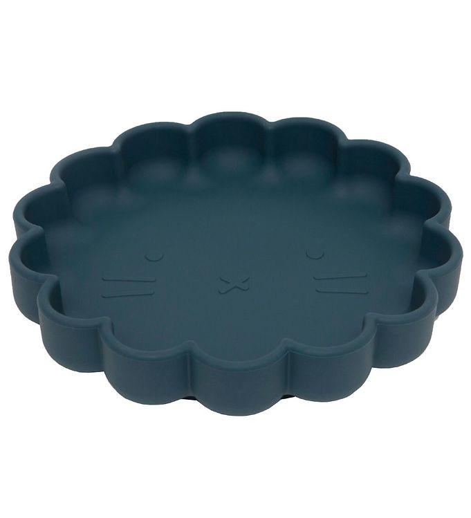 Tallerken M. Sugekop   Silikone   Lion   Balsam Blu fra Petit Monkey