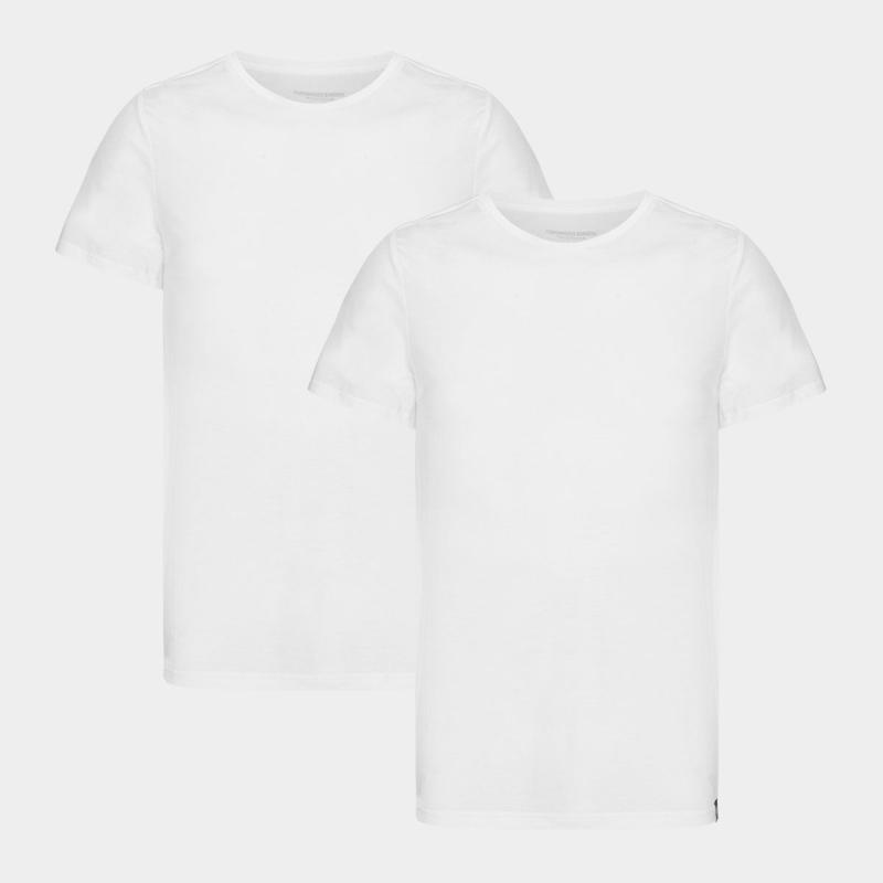 Hvide Bambus Slim Fit Shirt Med Rund Hals Fra , fra Copenhagen Bamboo hos Bambustøj.dk 5708247615753