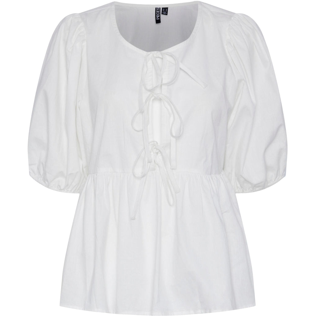 2 4 Tie Top Pcjolly   Bright White fra Pieces