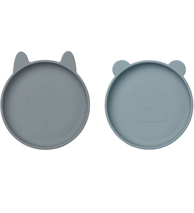 Tallerkener   Silikone   2 Pak   Olivia   Blue Mix fra Liewood