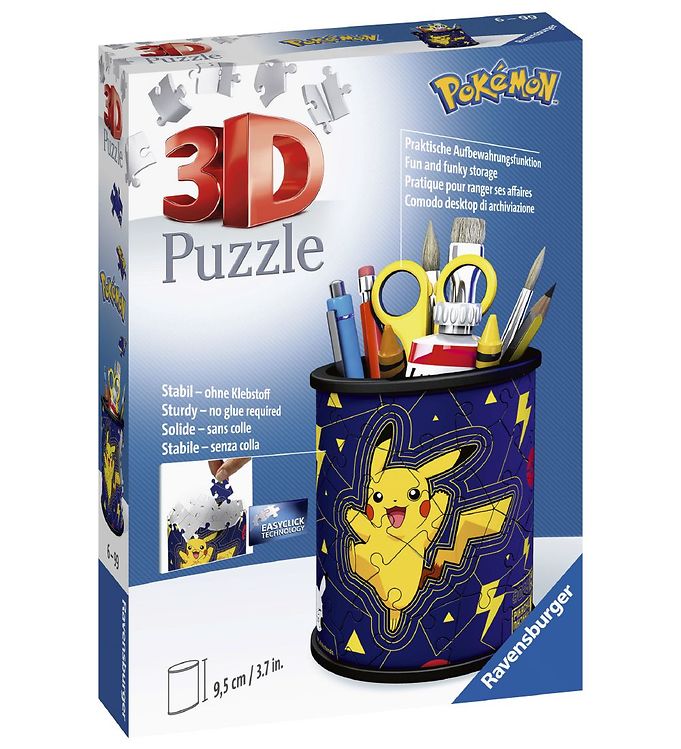 3d Puslespil   54 Brikker   Pokémon Pencil Cup fra Ravensburger