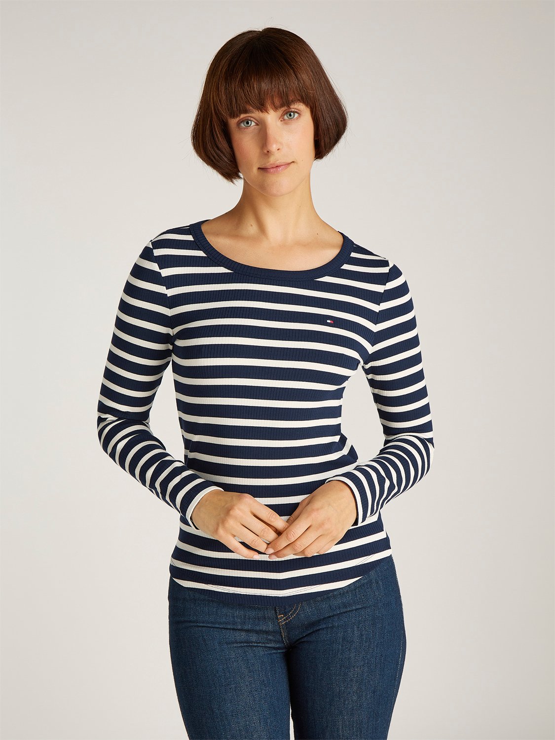 5x2 Rib Cnk Ss fra Tommy Hilfiger
