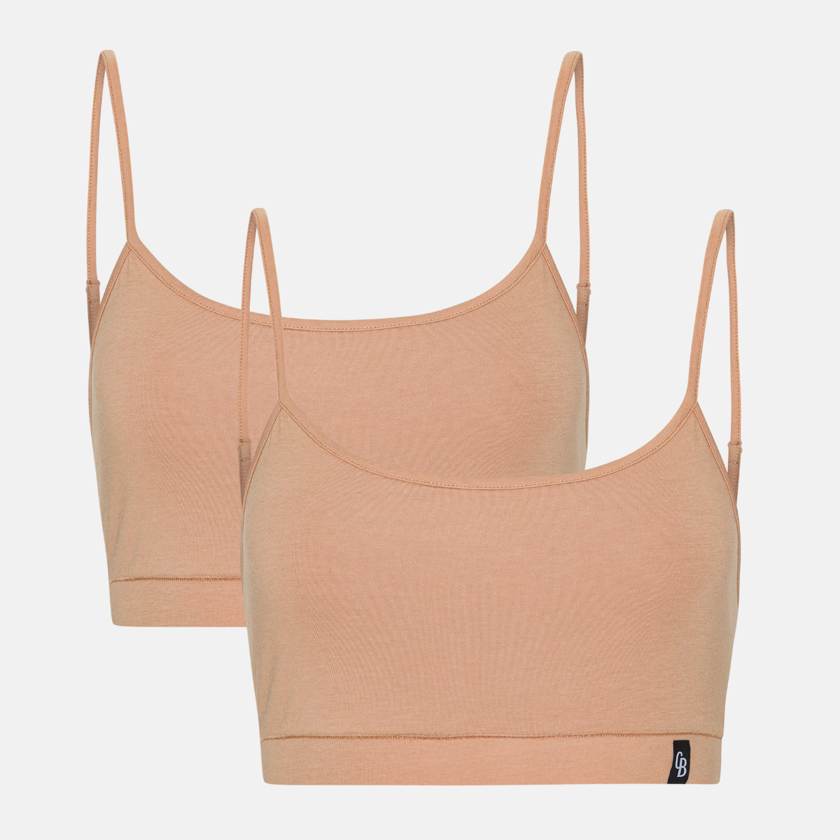 Tan Bambus Top Med Tynd Strop  Pak, fra Copenhagen Bamboo hos Bambustøj.dk 5715227055706