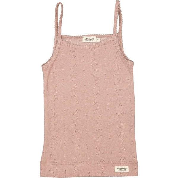 Wool Pointelle Burnt Rose Undertrøje   Str. 2 år 92 fra Marmar