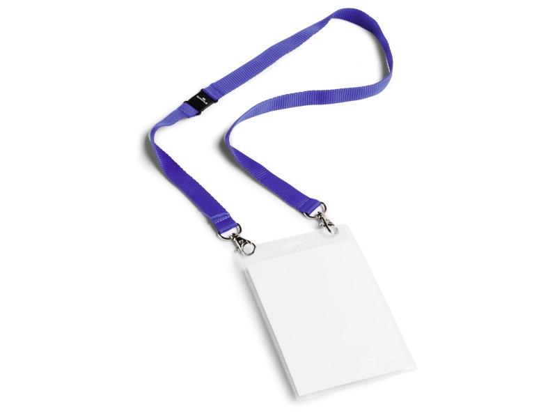 852507, Badge, Portræt, Tekstil, Blå, Transparent, A6, 88 Cm fra Durable