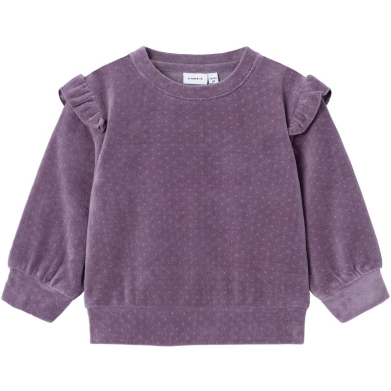 Arctic Dusk New Velour Bluse   Str. 98 fra Name It