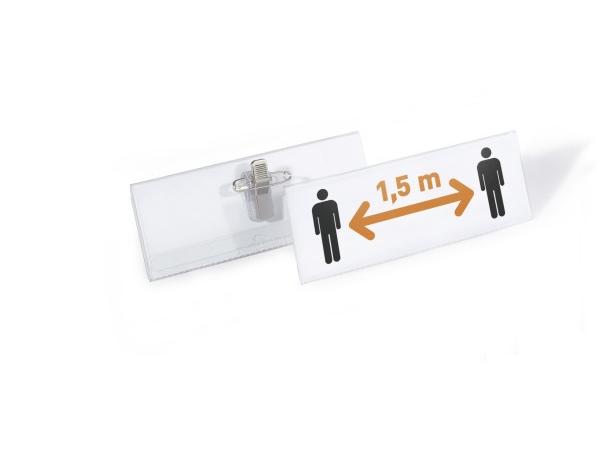 851900, Badge, Landskab, Hvid, 105 Mm, 40 Mm, 14 Stk fra Durable