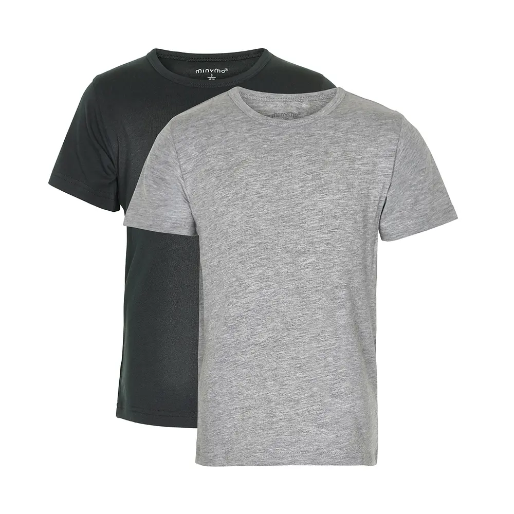 2 Pak Basic T Shirts   193 Anthracite Black   134 fra Minymo