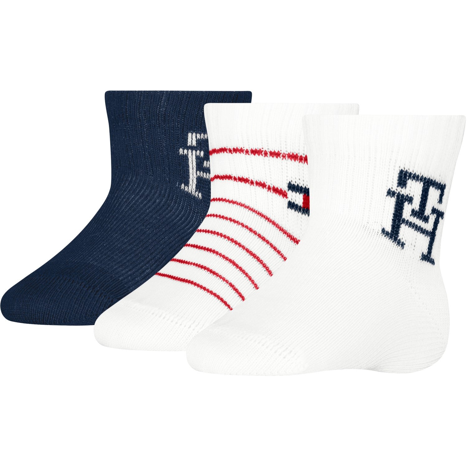 Tommy Original Baby Strømper 3 Pak Gaveæske Monogram   Str. 11 14 fra Tommy Hilfiger