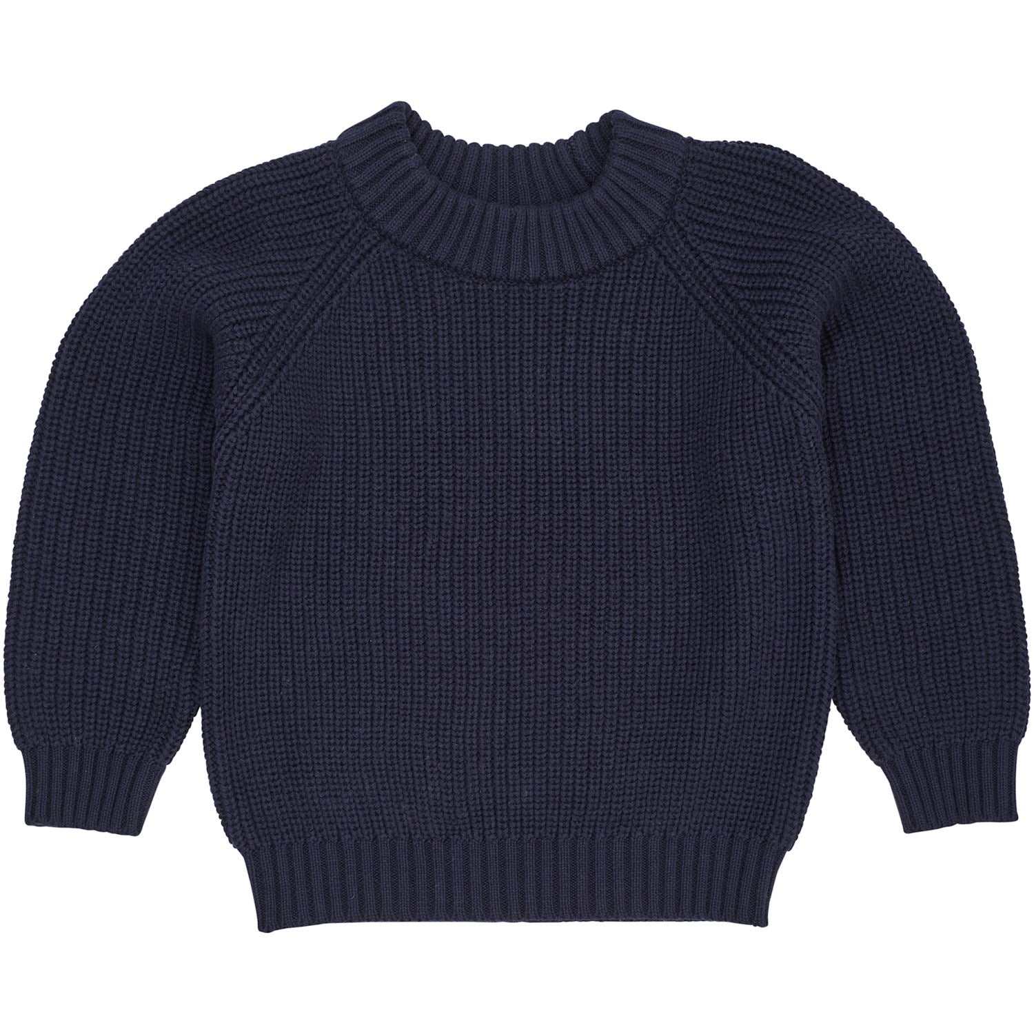 Navy Strikket Classic Rib Bluse   Str. 80 fra Copenhagen Colors