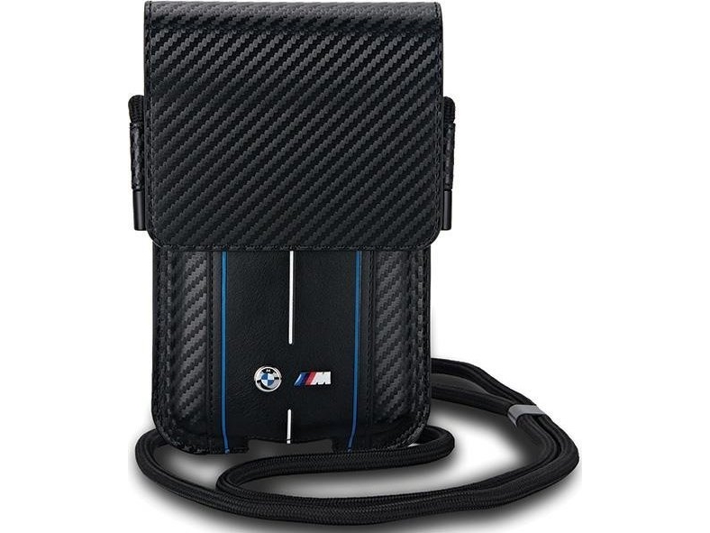 Taske   Wallet Bag Carbon Blue Stripes (bmpsp15xmscakl) Mobiletui Sort fra Bmw