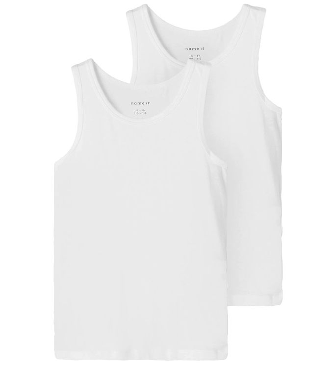 Undertrøje   Noos   Nkmtank   2 Pak   Bright White fra Name It
