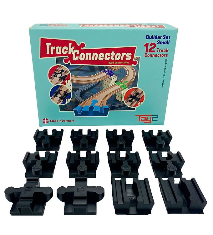12 Stk.   Builder Set Small fra Toy2 Track Connectors