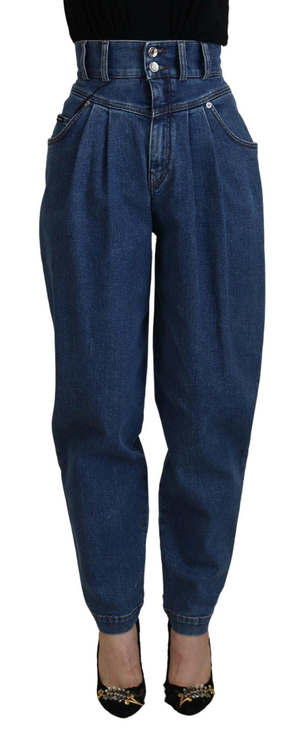å High Waist Denim Bomuld Stretch Jeans fra Dolce & Gabbana hos Modeoutlet 8054802567584