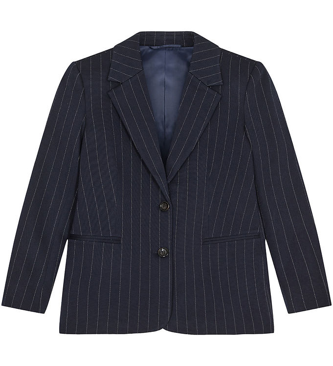 Blazer   Zoe   Navy White Pinstripe fra Designers Remix