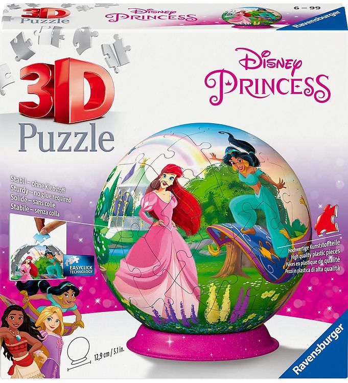 3d Puslespil   72 Brikker   Disney Princess fra Ravensburger