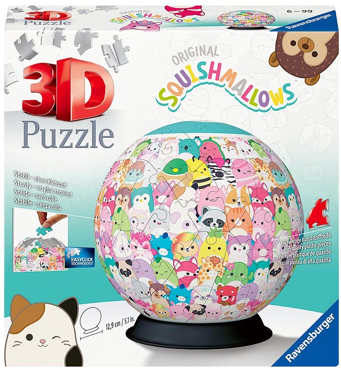 3d Puslespil   72 Brikker   Squishmallows fra Ravensburger