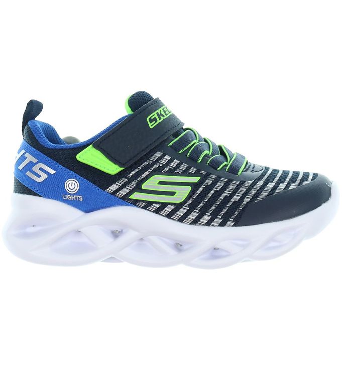 Sko M. Lys   Twisty Brights   Navy Blue fra Skechers