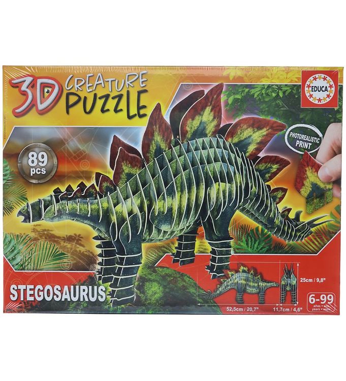 3d Puslespil   Stegosaurus   89 Brikker fra Educa